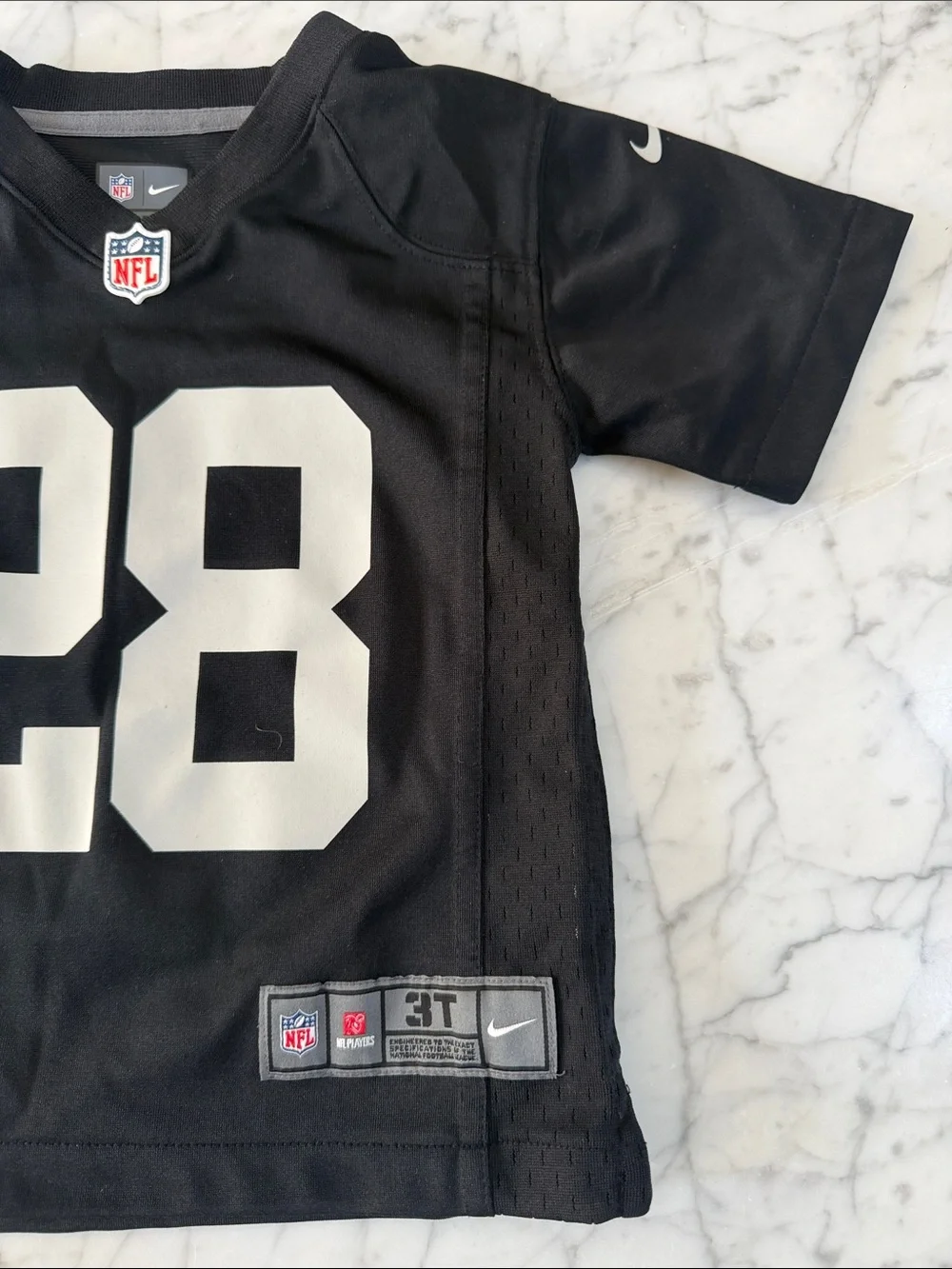 Las Vegas Raiders Josh Jacobs Nike Black Game Jersey Sz 3T NWOT
